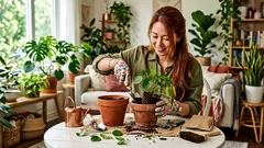 観葉植物の植え替え：市販の土が良くない理由と対処法